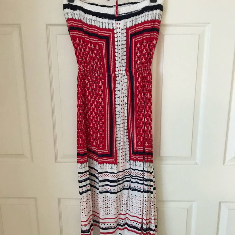 Sperry Top-Sider Summer Red/White/Blue Dress Sz L
